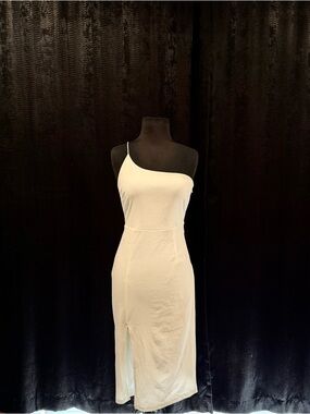Chic One-Shoulder White Dress